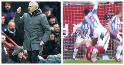 Manchester United denied one of the most blatant penalties you will see all season against Huddersfield