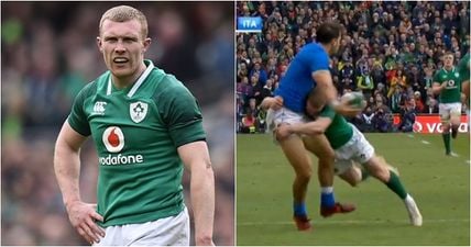 Conor Murray and Johnny Sexton’s immediate reaction to Keith Earls’ tackle says it all