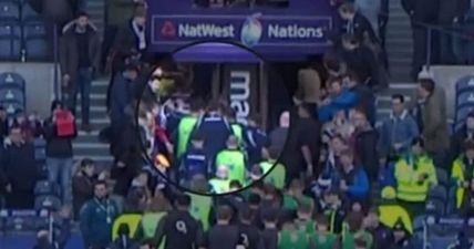 WATCH: Owen Farrell at the centre of pre-match scuffle prior to Scotland defeat