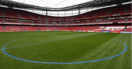 Arsenal fans aren’t happy as ground staff paint pitch markings blue ahead of Manchester City visit