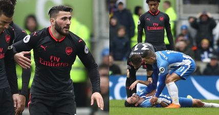 How Sead Kolasinac escaped punishment for emptying Brighton’s Ezequiel Schelotto is beyond us