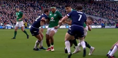 Bundee Aki played a crucial, but not obvious role in two tries against Scotland