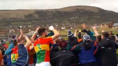 ‘We are going up’ – Carlow players celebrate gaining promotion for the first time in 33 years