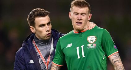 Seamus Coleman says the pain of watching Denmark defeat from the stands was worse than his broken leg