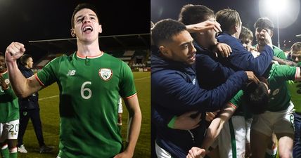 Declan Rice kissing the Ireland badge during dramatic celebrations makes us feel a little easier