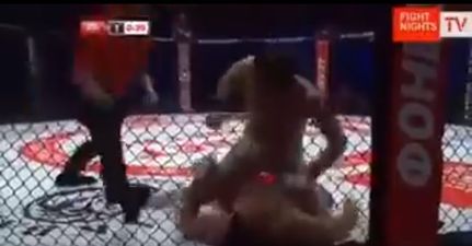 MMA ref Marc Goddard misses knockout and lets fighter pummel downed opponent