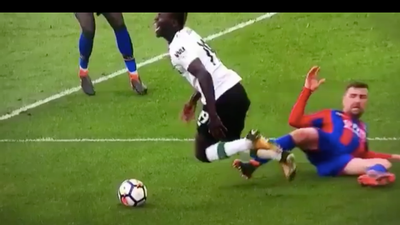 Sadio Mane denied penalty and booked after theatrical dive