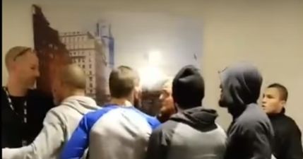 Khabib Nurmagomedov confronts SBG’s Artem Lobov at hotel