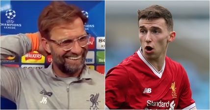 Jurgen Klopp reveals “cool” Conor Masterson reaction to Champions League call-up