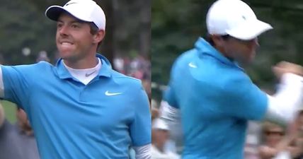 WATCH: Rory McIlroy sends emphatic Masters message with incredible chip-in eagle