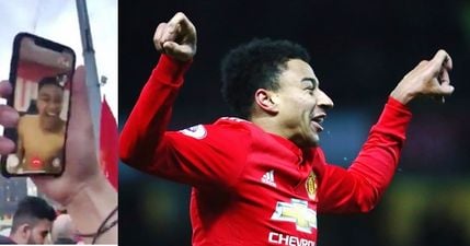 Jesse Lingard uses Facetime to lead fan chants from inside Man United dressing room