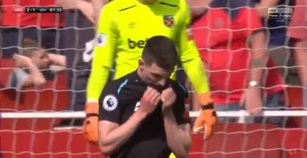 Declan Rice learns harsh lesson as he commits a defender’s cardinal sin