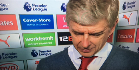 Geoff Shreeves’ question to Arsene Wenger was a little disrespectful