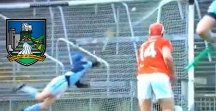 Goalkeeper in Limerick springs into air and pulls off diving save to top all others