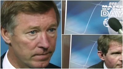 Alex Ferguson’s furious reaction to John Motson’s question about Roy Keane