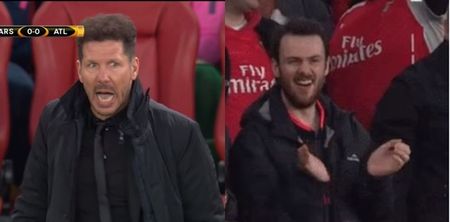 Arsenal fans gave Diego Simeone an exit to remember following red card