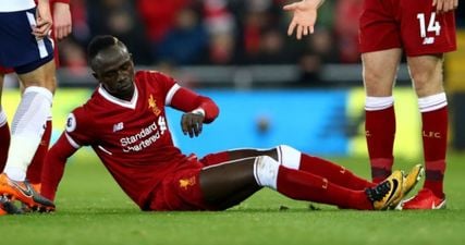 Sadio Mané pictured at hospital, said to be out of Stoke game