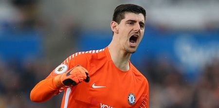 Thibaut Courtois tries to make things right with Jordan Pickford