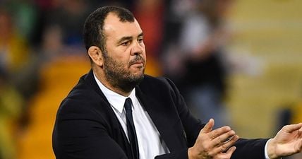 TV viewers got to see Michael Cheika’s very lucky charm during Ireland vs. Australia