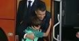 Young fan moved to tears after slipping by security and hugging Cristiano Ronaldo