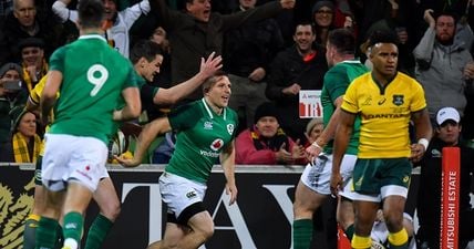 Conor Murray unlocks Australian defence with a pass straight out of heaven