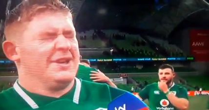 Tadhg Furlong’s post-match interview came to an abrupt, funny end