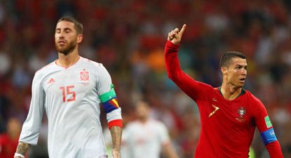 Sergio Ramos inadvertently helped Cristiano Ronaldo score his penalty against Spain