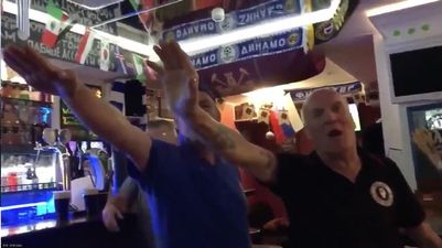 England fans filmed performing Nazi salutes at the World Cup in Russia