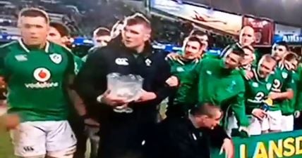 Everyone loved Peter O’Mahony’s reaction after the trophy presentation