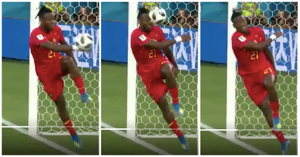 Michy Batshuayi makes a dope of himself with World Cup celebration