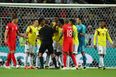 England fans were absolutely furious at how Colombia tried to stop Harry Kane’s penalty