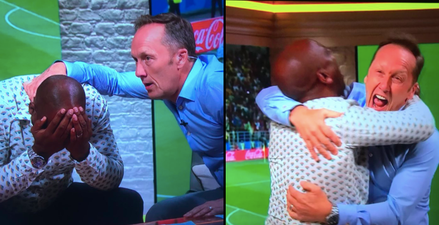 Ian Wright lost his mind celebrating England’s winning penalty against Colombia