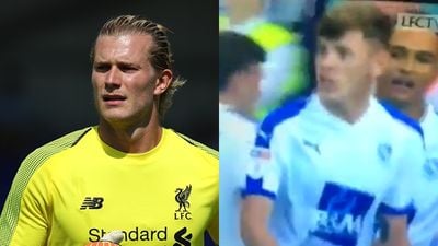 Tranmere player appeared to insult Loris Karius after howler in pre-season game