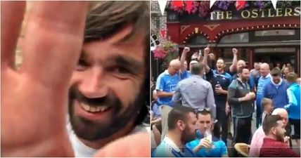 Ricey McMenamin is hanging out in a Tyrone pub thronged with Dublin fans