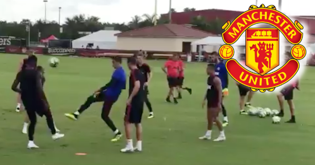 Man United training