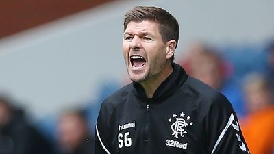 Red card almost mars Steven Gerrard’s first Rangers league game