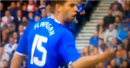 Jon Flanagan is already throwing himself about for Rangers