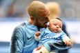 Touching moment as David Silva brings son Mateo onto Etihad pitch