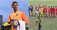 Former Man United goalkeeper Roy Carroll divides opinion for clear snub of Cliftonville players