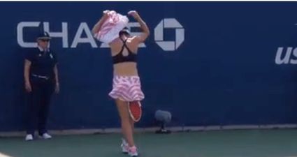 Aliza Cornet given slap on wrist for changing her shirt on court