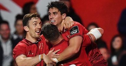 Joey Carbery’s immediate reaction to his first Munster try was damn impressive