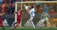 Zlatan Ibrahimovic scores with roundhouse kick to bring up 500th career goal