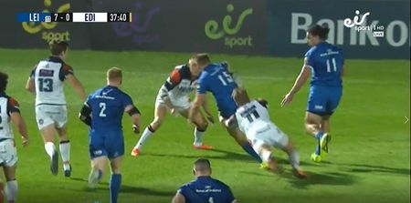 James Lowe finishes off brilliant Leinster try after great Jordan Larmour skill