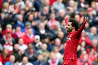 Liverpool fan in tears after Mohamed Salah hands him his jersey