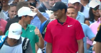 Tiger Woods reveals what Rory McIlroy said to him going up the 18th fairway