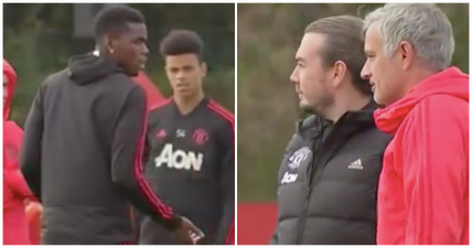 Pogba did not react well to whatever Mourinho said to him at training