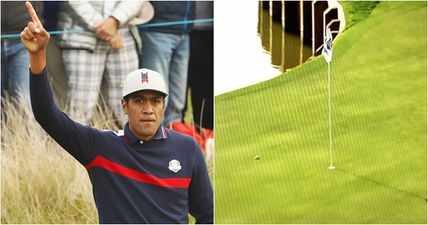 Tony Finau breaks European hearts with luckiest bounce of the Ryder Cup