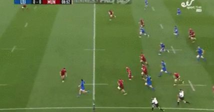 Joey Carbery shows defensive mettle with try saving tackle on James Lowe