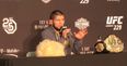 Khabib Nurmagomedov slams McGregor’s actions after being asked about jumping cage