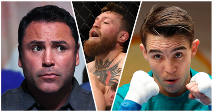 Oscar De La Hoya deletes McGregor tweet after getting roasted by Michael Conlan